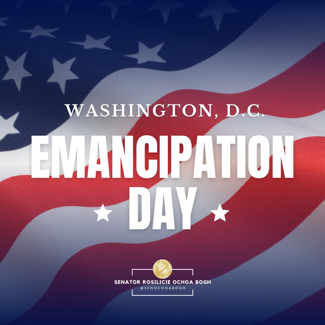 Today marks Emancipation Day in Washington, D.C., commemorating the abolition of slavery in the capital. A day to celebrate freedom, reflect on our past, and continue the fight for opportunity for all. #EmancipationDay