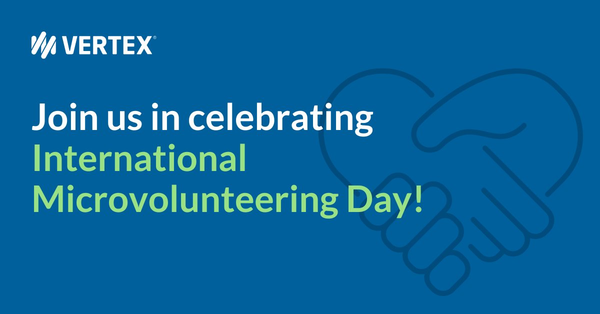 International #MicrovolunteeringDay allows us to make a meaningful impact in just a short amount of time from anywhere in the world 🌎. Join us in making a difference, one small action at a time. How will you volunteer today? vrtx.tax/Rf3W50Rf8GJ #LifeAtVertex