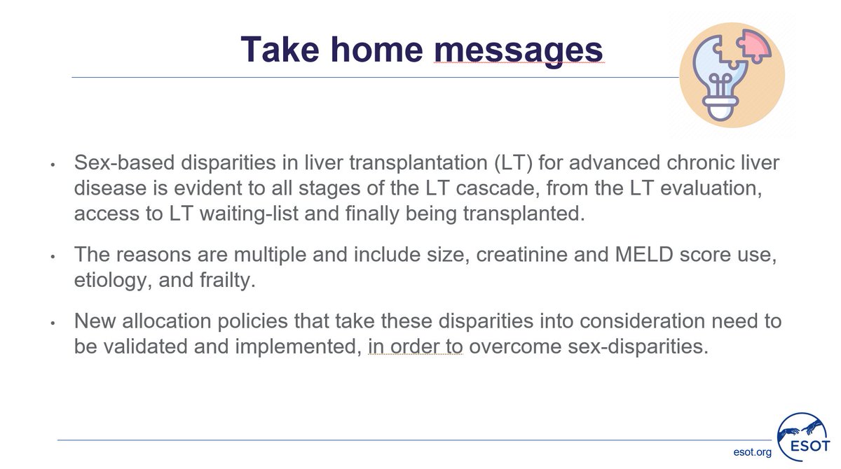 👏 Kudos to <a href="/BecchettiChiara/">Chiara Becchetti</a> for the fantastic talk on 𝗦𝗲𝘅-𝗯𝗮𝘀𝗲𝗱 𝗱𝗶𝘀𝗽𝗮𝗿𝗶𝘁𝗶𝗲𝘀 𝗶𝗻
𝗮𝗰𝗰𝗲𝘀𝘀 𝘁𝗼 𝗹𝗶𝘃𝗲𝗿 𝘁𝗿𝗮𝗻𝘀𝗽𝗹𝗮𝗻𝘁
Important Take Home messages!
<a href="/_ILTS_/">ILTS</a> <a href="/Ferchu_Ortiz/">Fernanda Ortiz</a>