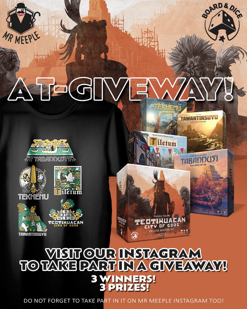 Make sure to visit our Instagram today! A really cool giveaway has just started - together with Mr. Meeple, we have decided to pay a real tribute to T! Jump on our and Mr. Meeple's Instagram to learn more about it! 😁