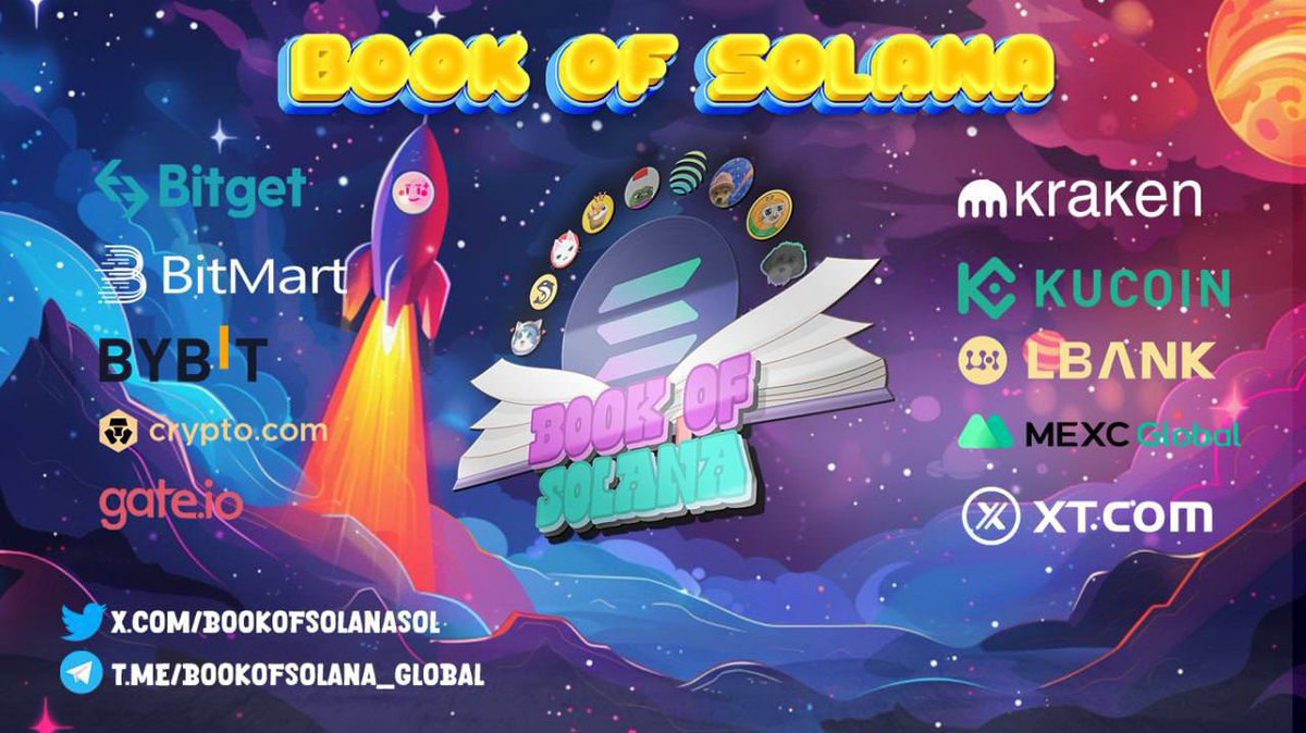 🚨@BookofSolanasol Launch🚨 $BSOL launching at 16:00 UTC 📚 -Previous OG Moonshot Projects, Proven Team Behind It! -Already announced on XT.COM AND BITMART.COM -Full dashboard with innovative analytics and solid road map -Audited by coinsult Team