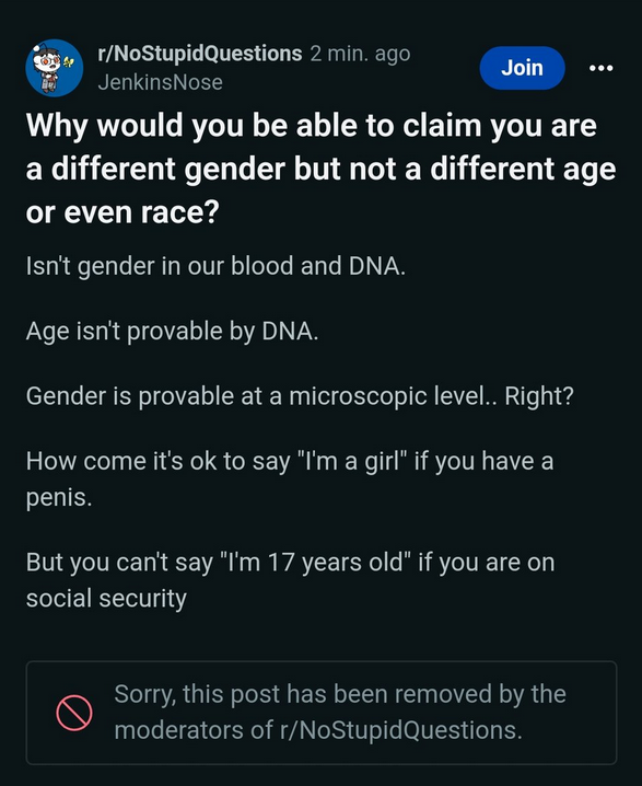 reddit_lies's tweet photo. "Sorry, you were thinking too hard." https://t.co/tOIK0ve2qK