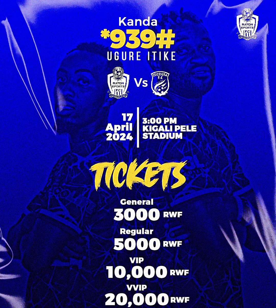 MGFanClub_'s tweet photo. #PeaceCupFinals24
#TuriMGFanClub🇷🇼️ 

■ Ibiciro(Tickets) y'umukino wa mbere  1/2 #PeaceCup24 Rayon Sports Football Club Vs Bugesera Football Club ■

https://t.co/l30rmmERpp 

#Once_A_Legend_Always_Legend 
#Be____Blue____Be____Original https://t.co/XJETKmq7jB