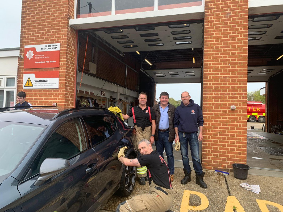 Great to support the guys at #Corringham fire station @ECFRS with their charity car wash. Many thanks to Station Manager Geoff Wheal and his team for the work they do all year round.