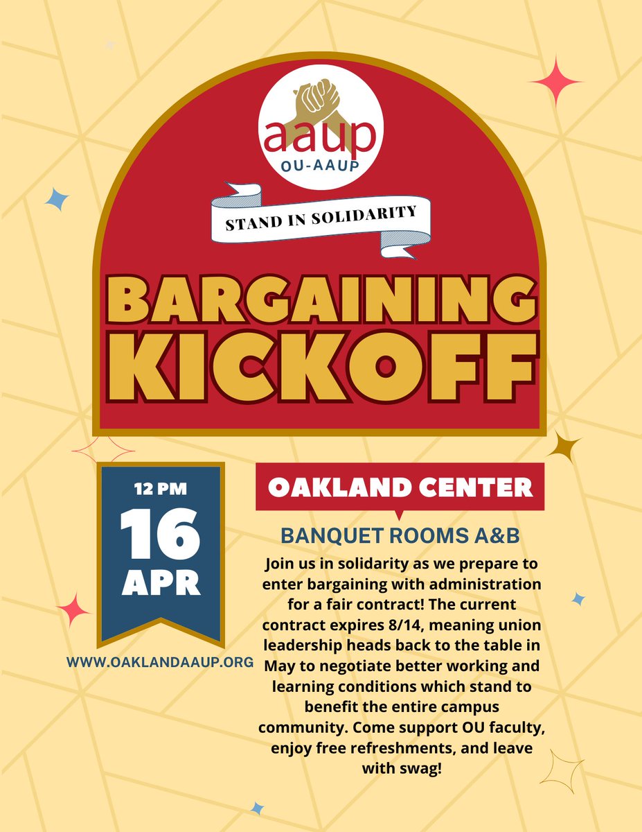 Tomorrow is the day!  Join us for our first ever Bargaining Kickoff Event to celebrate SOLIDARITY!  All allies are welcome. #Solidarity <a href="/AAUP/">American Association of University Professors</a> <a href="/aftmichigan/">AFT Michigan</a>