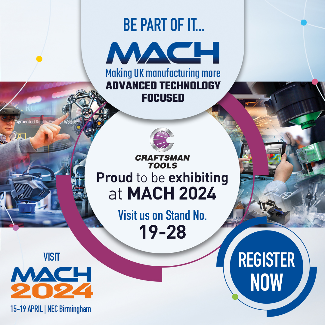 Craftsmantooluk's tweet photo. @MACHexhibition opened it’s doors and we’re looking forward to a successful busy week
Visit @Craftsmantooluk stand where we’re showcasing the latest toolholding and workholding solutions.
📍 National Exhibition Centre (NEC), Birmingham
📅 15 - 19 April 2024
📌 Hall 19, Stand 28 https://t.co/yhwhLXl215