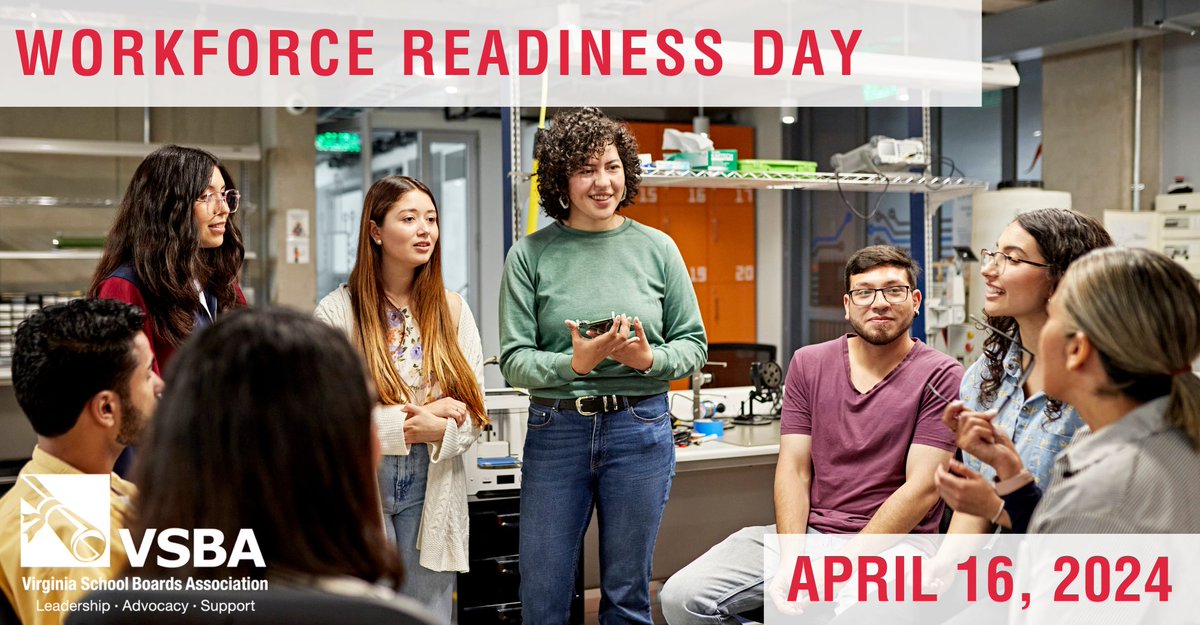 Today is Workforce Readiness day 💼! We look forward to learning more about the Workforce Readiness programs and initiatives happening across the Commonwealth. Make sure to tag us if your school division is doing anything special to celebrate Workforce Readiness Day!