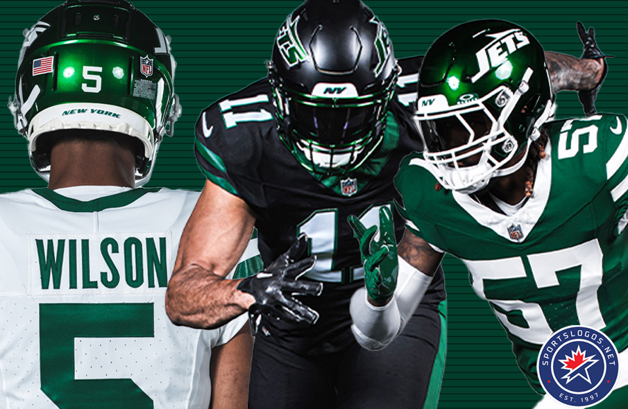J!E!T!S! Jets Embrace Throwback Style! The New York Jets have unveiled their new throwback-style home, road, and alternate black uniforms for the 2024 season #NYJ #TakeFlight #NFL Our story right now, right here: news.sportslogos.net/2024/04/15/new…