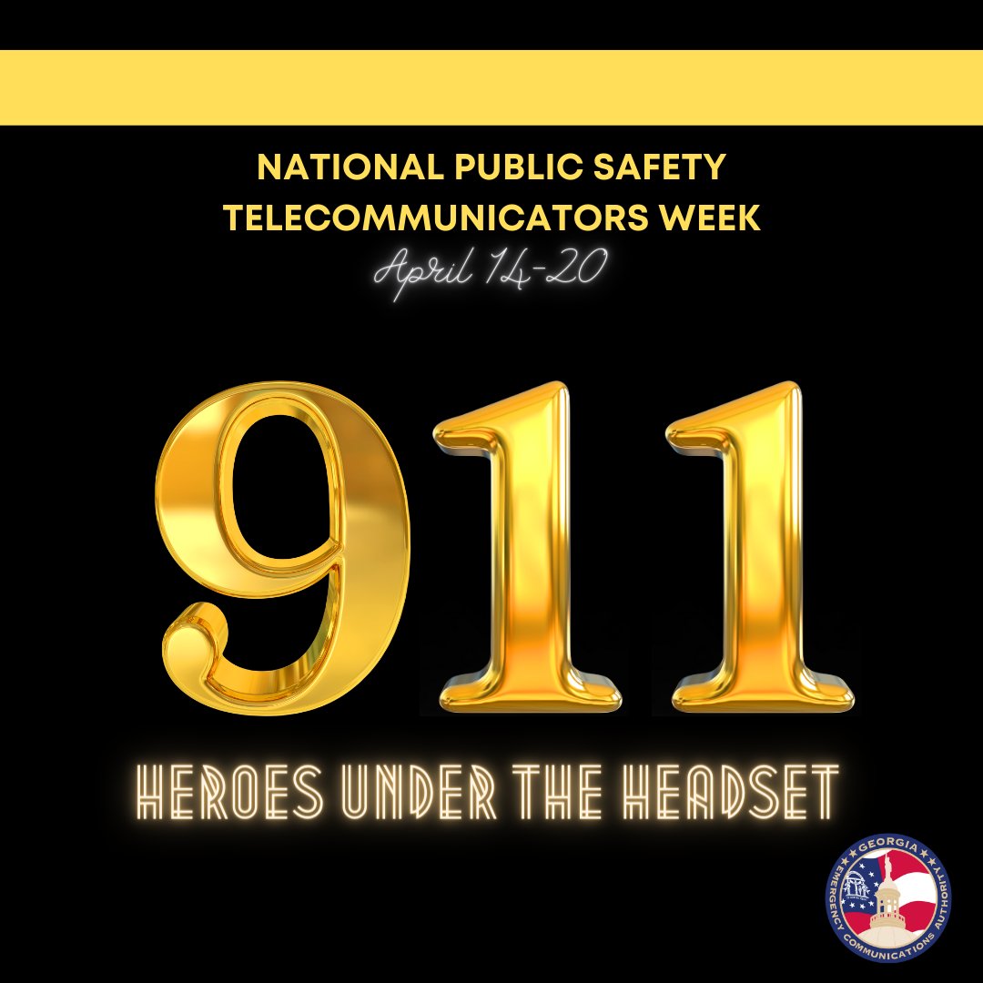 We celebrate National Public Safety Telecommunicators Week this week to honor the 911 heroes under the headset. Thank you for your hard work and dedication!