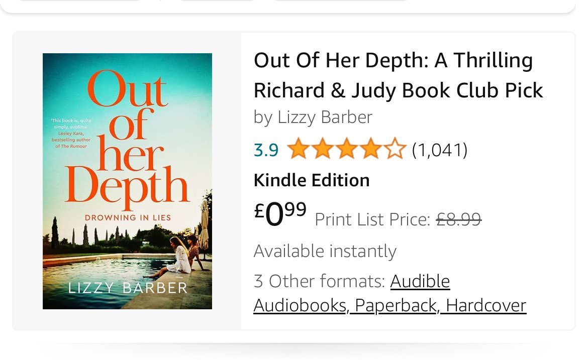 #Ripley fans - my Ripley inspired thriller (meets White Lotus), Out of her Depth, is just 99p on Kindle atm - perfect for your Summer reads collection!