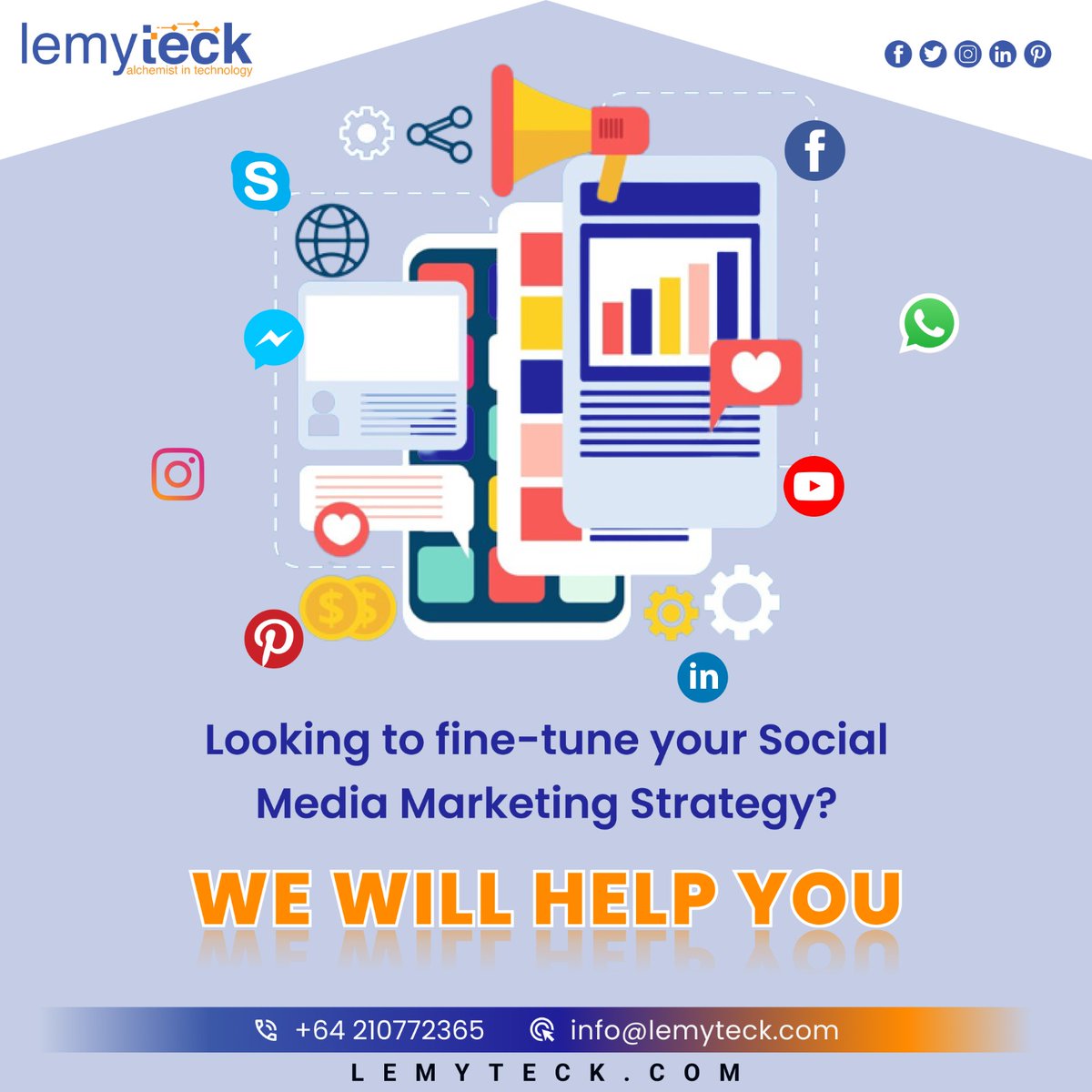 🚀Let us take your social media marketing to the next level with our expert team. 📈We'll fine-tune your strategy, from content creation to analytics, to amplify your brand online. Contact us today!🌟 #lemyteck #DigitalNZLifestyle #KiwisOnSocial #NZInfluence #NZBrandBoost