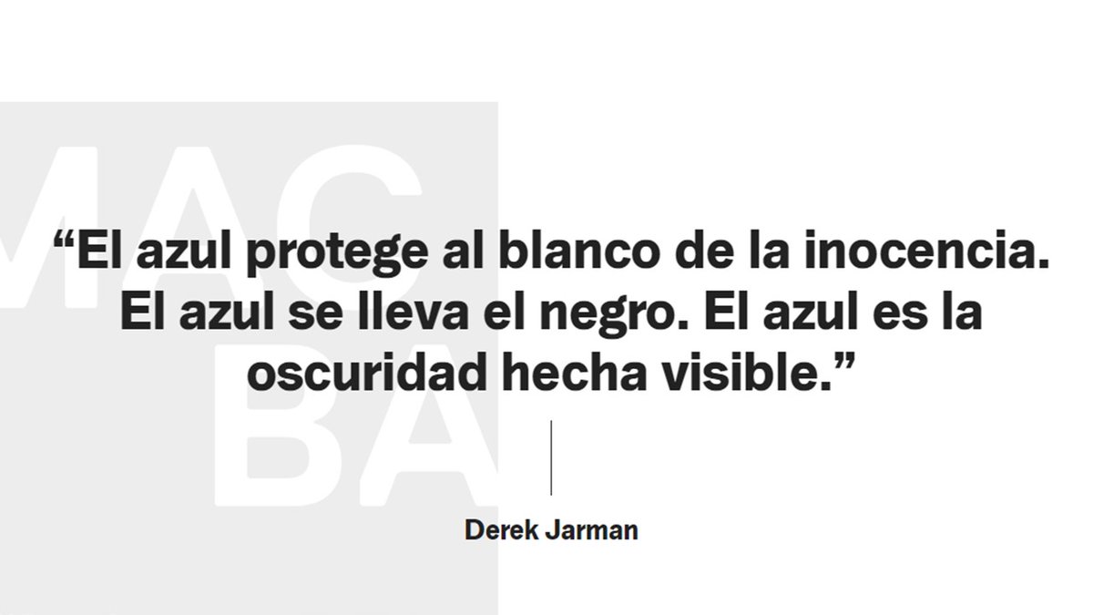 En el #DiaMundialDelArte, una frase hermosa de Derek Jarman, a quien el <a href="/MACBA_Barcelona/">MACBA | Museu | BCN</a> dedicó un tributo en 2018.
Feliz día!! 🩵