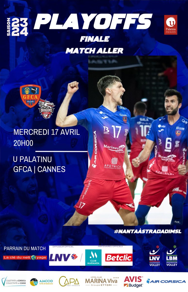 GFCAVolleyBall's tweet photo. 🅿︎🅻🅰︎🆈🅾︎🅵🅵🆂
𝗙𝗶𝗻𝗮𝗹𝗲 𝗔𝗹𝗹𝗲𝗿
𝗚𝗙𝗖𝗔 🆅🆂 𝗖𝗔𝗡𝗡𝗘𝗦

📍@UPalatinu 
📆 Mercredi 17 Avril  
🕖19h00 Ouverture des portes
🕗20h00 Début du match 
🤝La clé du nettoyage parrain de la rencontre 

🎟️ Tickets: https://t.co/4s4BD97MMQ

🔥𝙁𝙊𝙍𝙕𝘼 𝙂𝙁𝘾𝘼 🔴🔵 https://t.co/Dg5phR0aeX