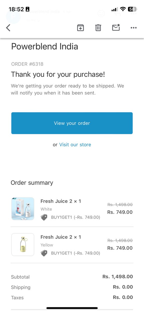 caramel05's tweet photo. @XpressBees_IN @PostNimbus #support #fakeproduct  Ordered the powerblend and received a complete fake . Also , the website doesn’t work anymore .#consumerfraud #fakesite can someone help with this . I demand a refund and some sanity . https://t.co/otx1MJELyj