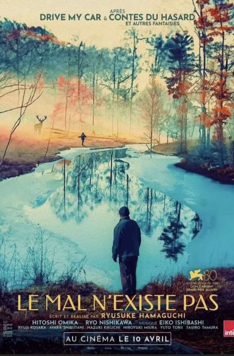 [#ENSALLE 🎥 ] Le japonais Hamaguchi signe Le Mal n’existe pas, Prix du Jury à la #Mostra de Venise 2023. Une fable énigmatique sur fond de conflits entre ruraux et citadins. Avec en point d’orgue une résolution aussi choquante que séduisante. 

🖊 Laurent Delmas
#cinema