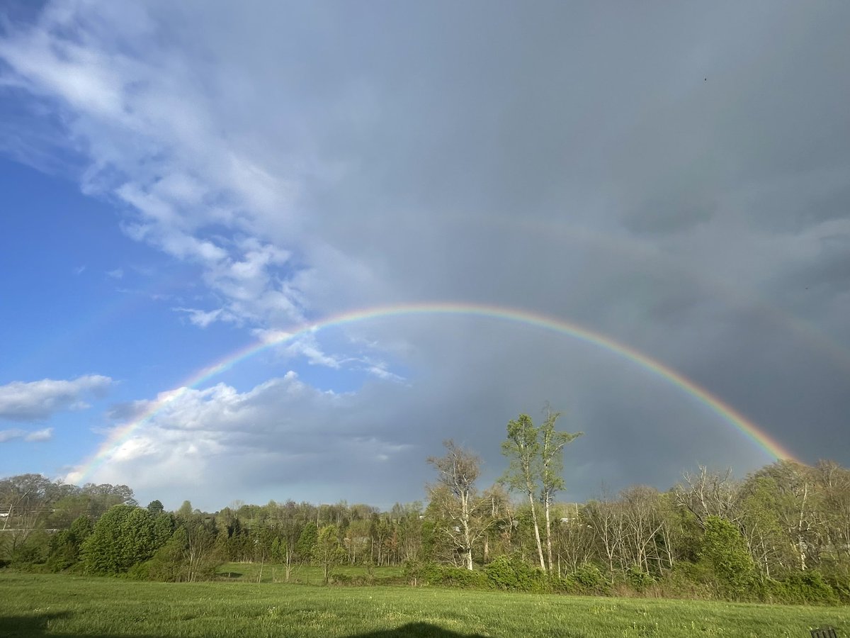 When your 7 year old great grandson sees his first rainbow and has to show it to pop pop … Gives one strength to fight on … I hope he sees many more…