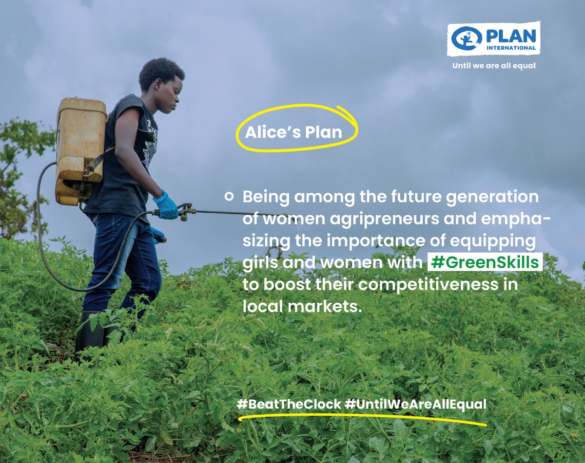 Alice can't wait 131 years to achieve #GenderEquality. 

Striving to become a future woman agripreneur, she calls for supporting girls and women with #GreenSkills to boost their competitiveness in local markets.

#BeatTheClock #UntilWeAreAllEqual 

👉 bit.ly/41i98Ew