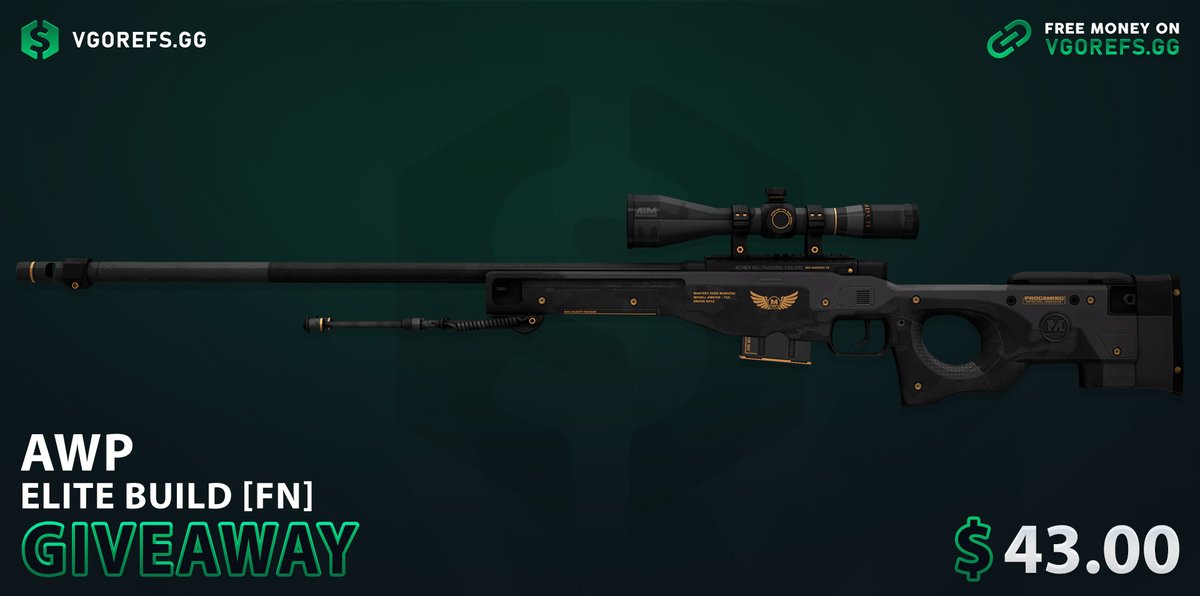 $43.00 GIVEAWAY! 🎉

AWP | Elite Build [FN]

To enter: 
✅ Follow us & @CasinoCurd 
✅ Retweet + Like 
✅ Watch this video: youtu.be/rAihbZUQmPw (show proofs)

Winner in 48 hours, Best of luck! 🤞