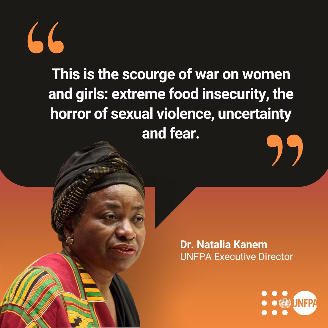 A year of conflict in #Sudan has been a year of war on the bodies of women and girls.

Now famine stares them in the face.

Join @Atayeshe to call for peace and to #KeepEyesOnSudan: unf.pa/s1y

#ENDviolence