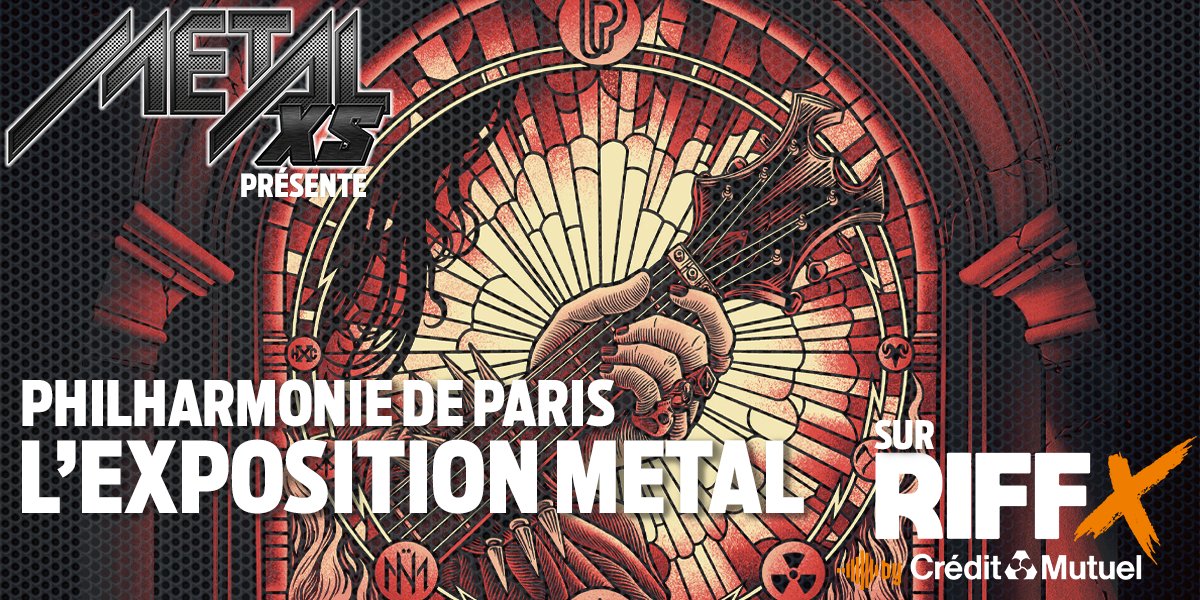 Jusqu'au 29 septembre, l'expo 'Metal, Diabolus In Musica' à la @philharmonie offre un panorama de l'évolution du #Metal 🤘 Œuvres rares, collections privées, pièces inédites et espaces thématiques, @METALXS était présent au vernissage 🥳 ▶️ riffx.fr/riffx-presente… #MetalXS #RIFFX