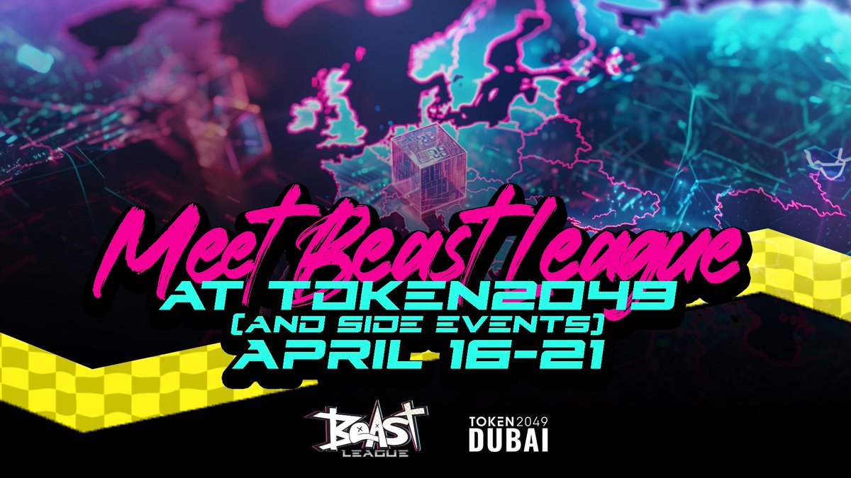 Last week we were in France… this week we’re in Dubai ✈️ Beast League will be at @Token2049 on April 16th, and will be attending local events until the 21st! 🇦🇪 We’ll be there to learn and connect with more blockchain experts, and are looking forward to see which games are…