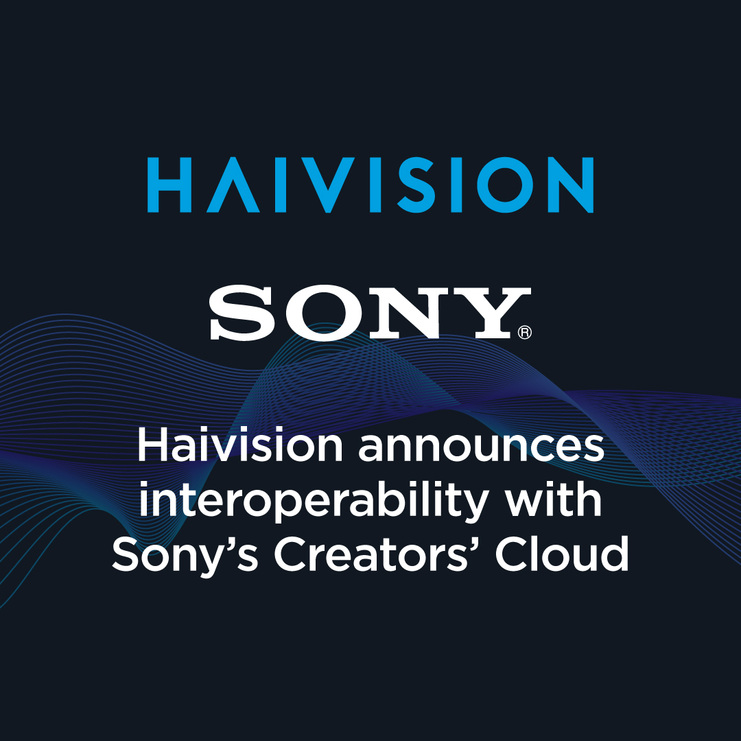 #Haivision announces interoperability with <a href="/Sony/">Sony</a>'s Creators’ Cloud giving customers more options to deliver secure, low latency video for cloud production workflows. Read the press release for more information: haivision.com/about/press-re…