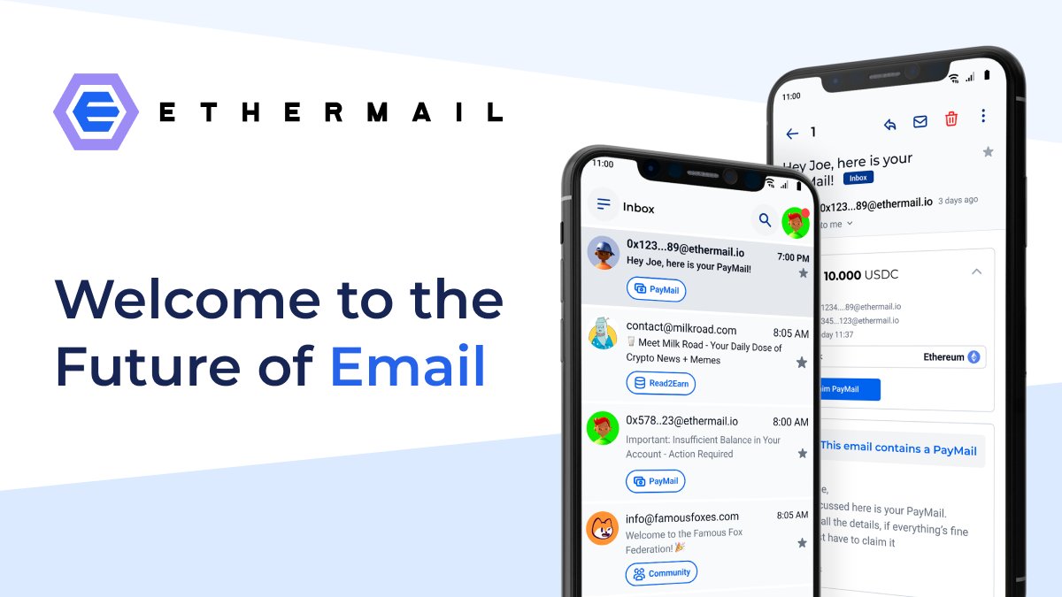 Hey EtherMail family!  
We've just launched our new website and we can't wait for you to see it: ethermail.io

💫With a fresh design, improved UI, and updated info on all the latest features, it's all about making your experience better. 

Take it for a spin and share
