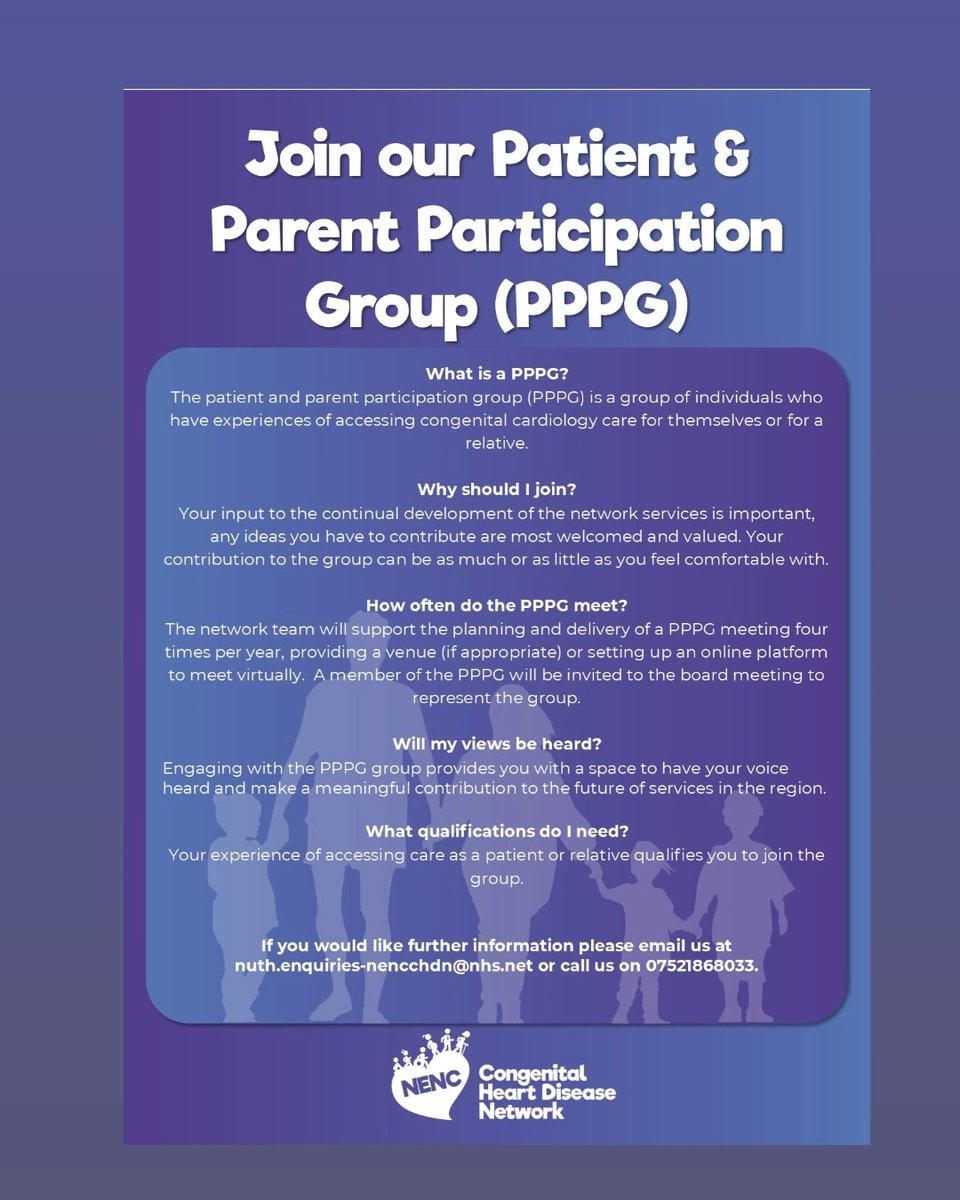 👀Interested in making a difference?

Passionate about patient experience?

Drop us a line, have a chat 💜

Find out more email ⬇️⬇️ nuth.enquries-nencchdn@nhs.net

#parentvoice #patientexperience #MakeADifference