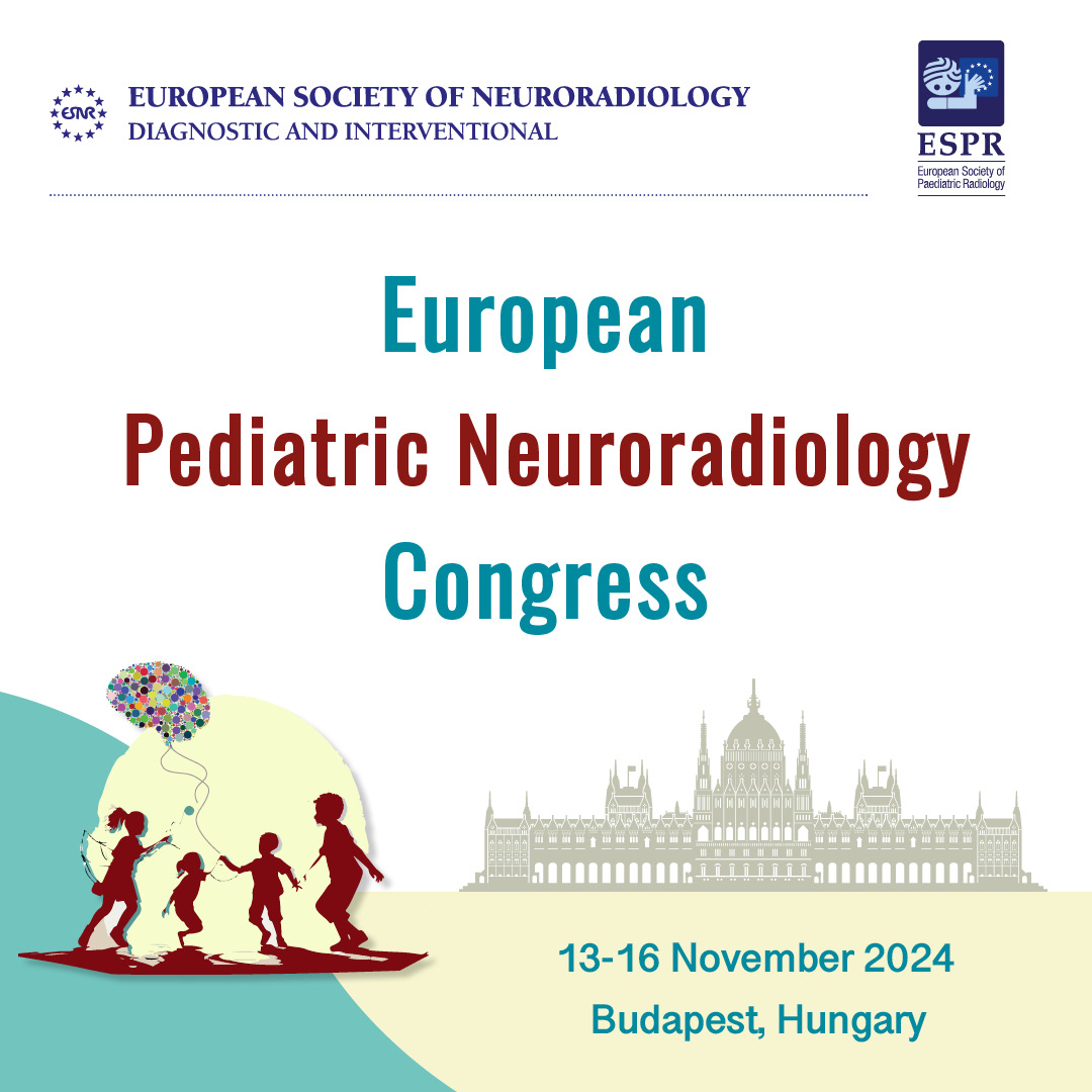 European Paediatric Neuroradiology Congress 13-16 Nov 2024 Budapest, Hungary. Organized by @ESNRad & @ESPRSociety 1 day fetal imaging course 2.5 days of educational sessions on hot topics, as well as opportunities for scientific paper presentations esnr.org/event-details/…