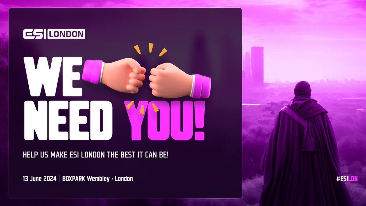 📣 VOLUNTEERS needed for ESI events! 🎮

Eager to dive into the world of esports at a major industry event? 👀

We're on the lookout for volunteers keen to get some hands-on experience to assist coordinating with #ESILDN on June 13th.

Interested or know someone who could be a