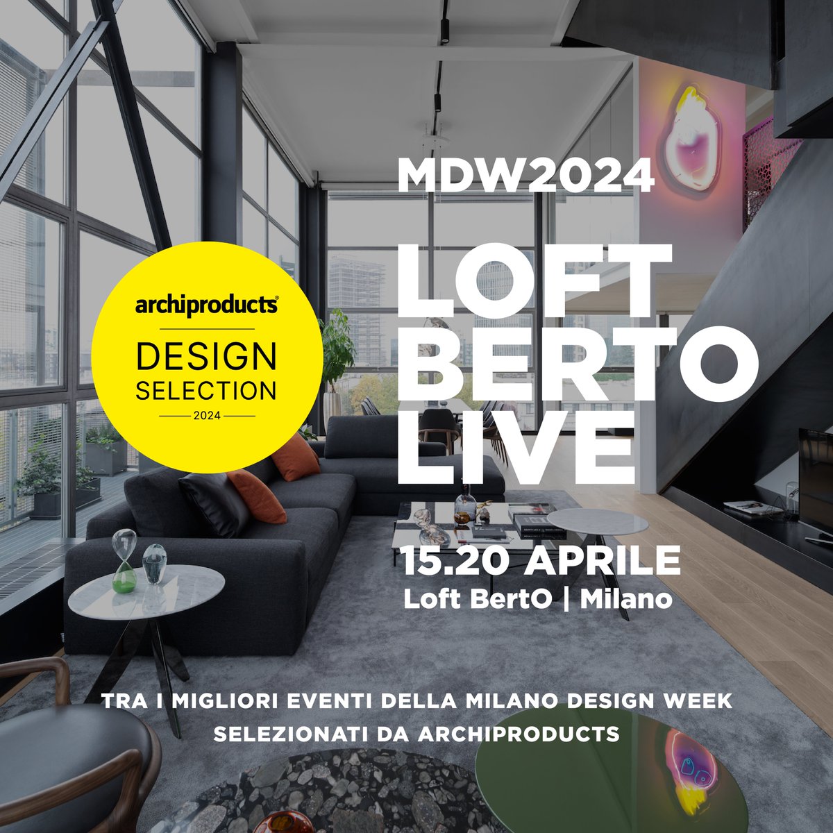 LOFT BERTO LIVE: l’evento imperdibile della Milano Design Week selezionato da @archiproducts 
Scopri di più! > bertosalotti.it/news/evento-lo…
#thedreamdesign #madeinmeda @Filippo_Berto