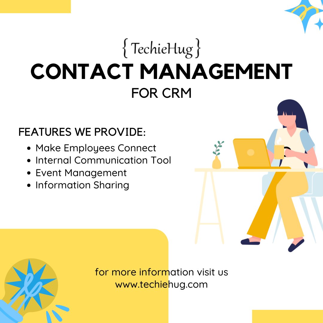 Organize, prioritize, and stay connected with TechieHug's free Contact Management app! 📇✨ Seamlessly manage your contacts and strengthen relationships with ease. #contactmanagement #app #techiehug 

For a detailed breakdown of our app, check out techiehug.com/contact.html