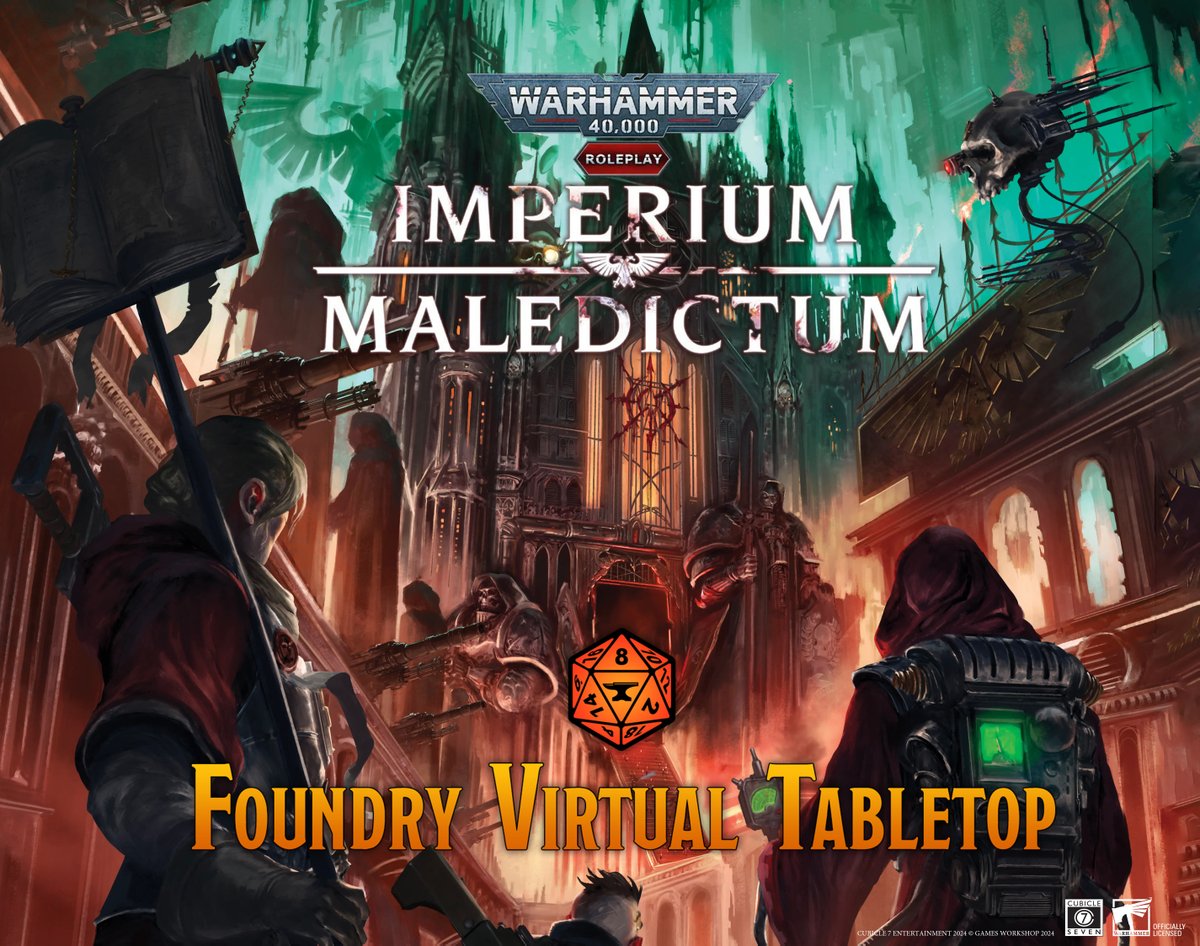 Prime your most sacred cogitator array and dive into the grim underbelly of the Macharian Sector — Warhammer 40,000: Imperium Maledictum is now available on Foundry VTT!

eu1.hubs.ly/H08Bcrc0

#imperiummaledictum #foundryVTT #TTRPG #Warhammer40k #Warhammer40000 #Cubicle7