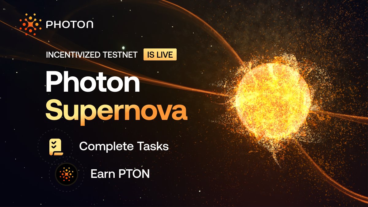 Photon Supernova: Incentivized Testnet is LIVE! This program aims to empower our community to explore our modular L2 solution for Bitcoin. This is just the beginning of our relentless pursuit of scaling the Bitcoin economy. Head over to photonchain.io/airdrop now 🧡