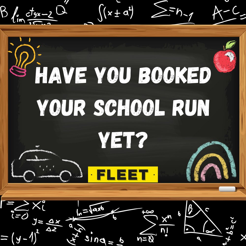 Its back to school week ✏️

Why not book your school run with #FleetCars 🚖

☎️0208 952 3333 - 01923 77 11 11
📱Search 'Fleetcars' on your app store
🌐Fleetminicabs.com 

#Minicab #SchoolRun #Edgware #CanonsPark #Harrow #Rickmansworth #Croxleygreen #Watford