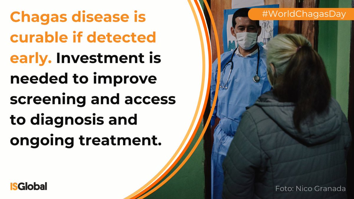 🩺People affected by #ChagasDisease need to be guaranteed #EarlyDetection and #ContinuedCare.

🗣Yesterday, on #WorldChagasDay, we raised our voice to fight this neglected tropical disease!

🟠 isglobal.org/en/-/chagas

#BeatNTDs #NTDroadmap #BeatNTDs