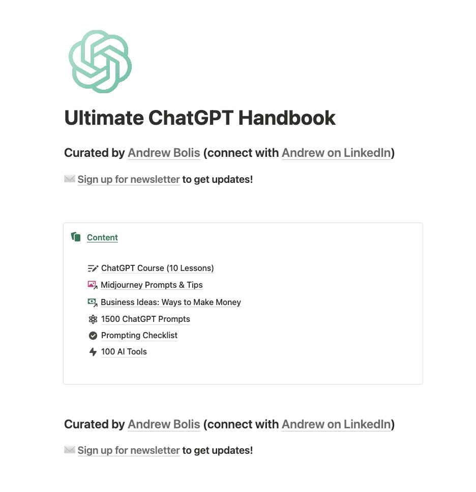 People are making millions by using ChatGPT So I created the Ultimate Handbook on ChatGPT I'll price it for $199 But you can get it for FREE for the next 24 hours Like & comment 'Send' and I'll DM it to you (Must be following so I can DM You)