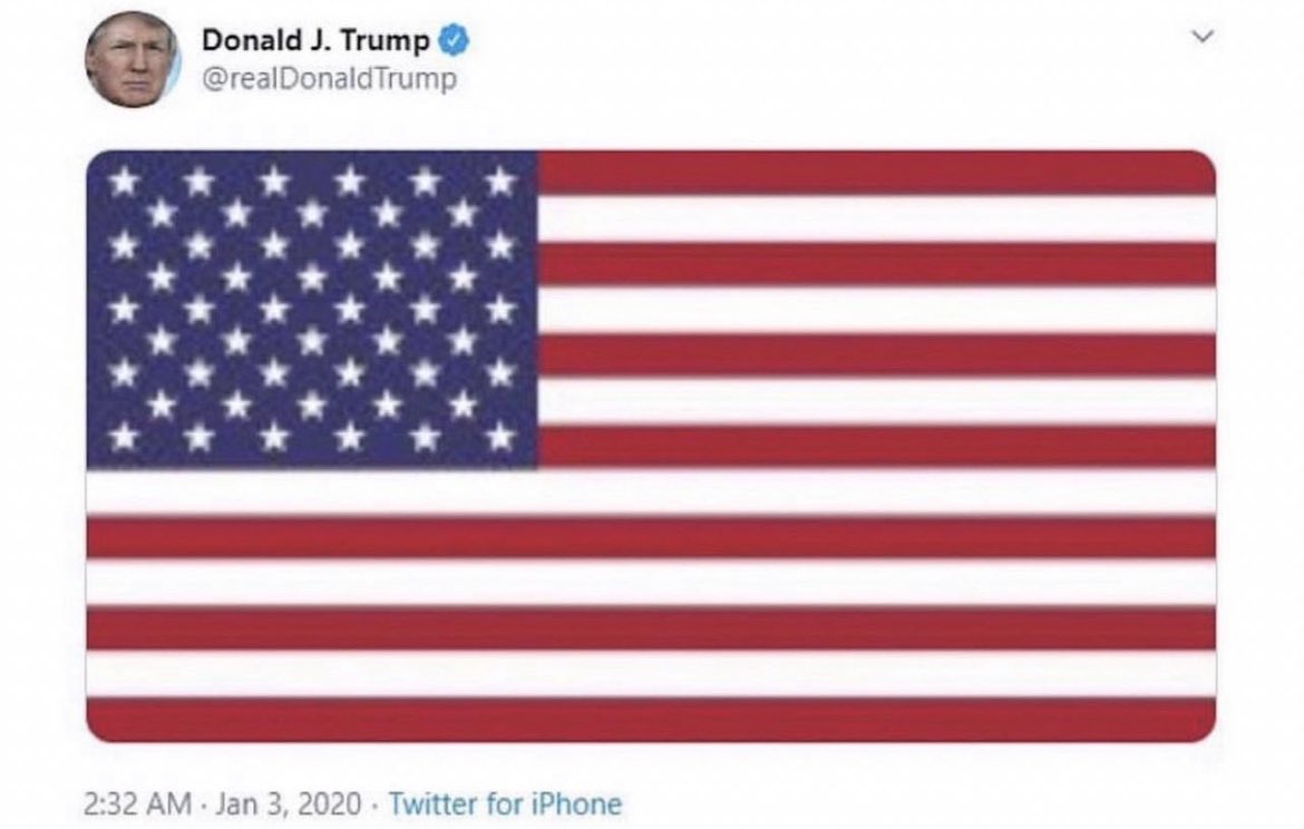 I knew Trump was built different when he smoked an Iranian leader and then let them know who did it by posting an American flag on Twitter. 

Bring back whatever foreign policy that was.