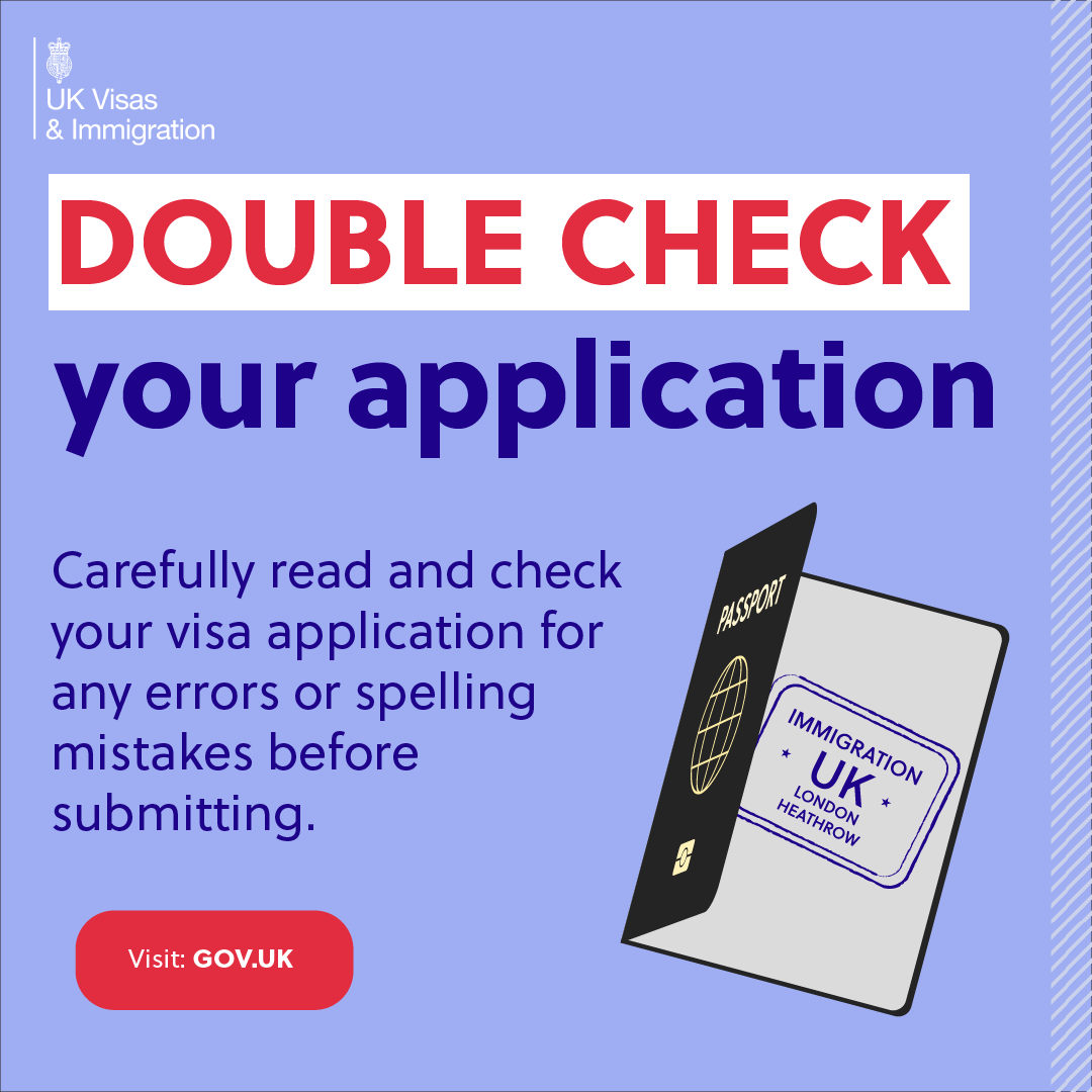 Make sure to carefully read and check your visa application for any errors or spelling mistakes before submitting.  If you need to change something in your application you may need to cancel and reapply. Visit : gov.uk/apply-to-come-…
#UKVisaBestPractice