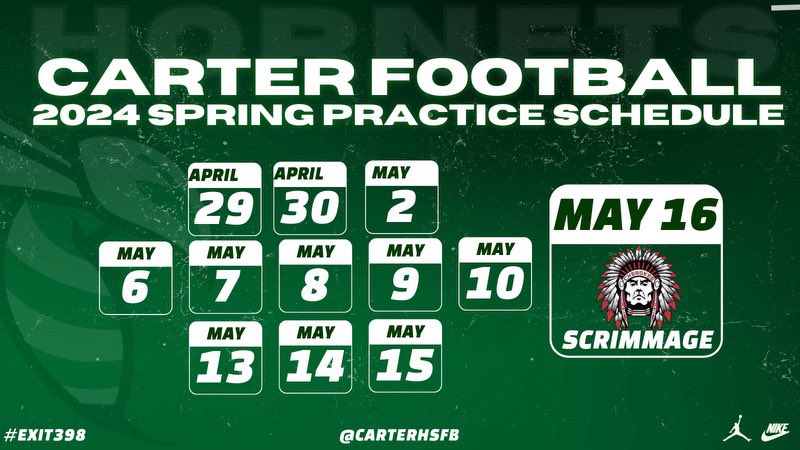 1️⃣4️⃣ days. #SpringBall24 #GoHornets🟢⚪️ #Exit398 #TogetherWeConquer