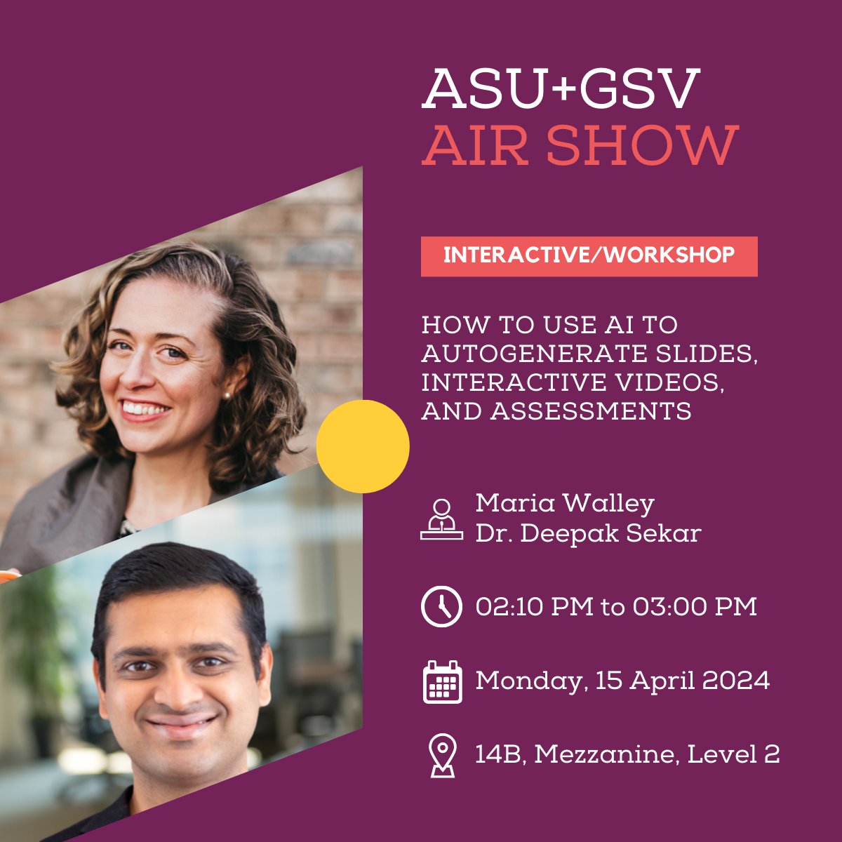 CreatiumAI's tweet photo. Tired of AI tools spitting out gibberish and looking for a solution? Join our co-founders, @deepaksekar  and @mariacwalley,at the @asugsvsummit AIR Show today at 2 PM to talk about how we're keeping AI on track and banishing the nonsense. See you there!
#ASUGSV #ASUGSVSummit https://t.co/G0D44R65rW