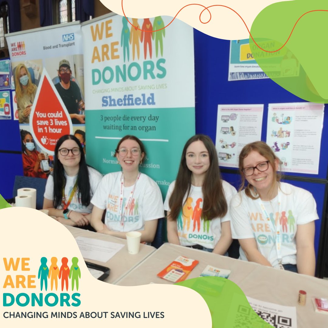 Outreach and education are essential parts of what we do at We Are Donors. Four @WeAreDonorsUK volunteers helped at the Science Alive event organised by @SheffieldSU - engaging kids aged 4-10 and their families about organ and blood donation. Keep up the great work guys!