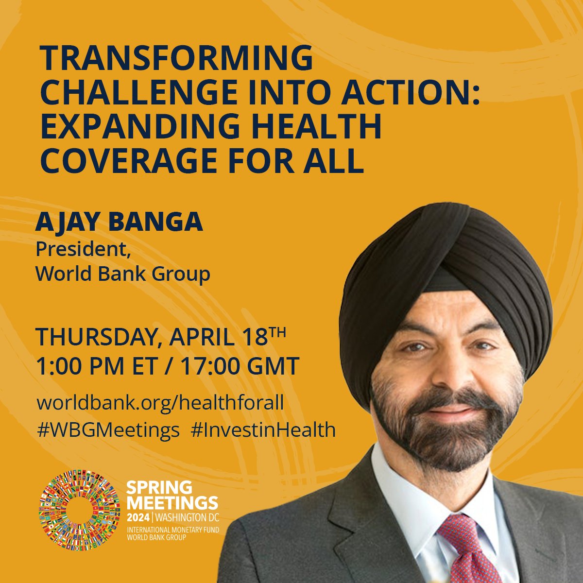 WBG_Health's tweet photo. #InvestInHealth means unlocking human potential and economic growth.

@WorldBank is working with partners to ensure affordable &amp; high-quality healthcare for many more people.

Watch #WBGMeetings on April 18th to learn more and ask our experts your ?’s. https://t.co/hf4zYUif0c https://t.co/64f4HtKjoz