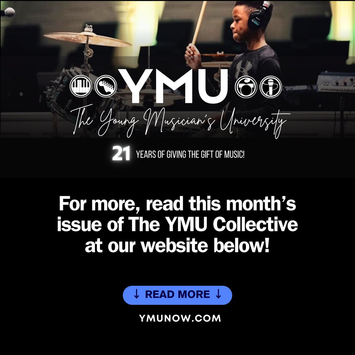 📣🎶 In case you missed it, the March issue of The YMU Collective is OUT NOW! 🎉

Don't miss out! Click the link in our bio to read the full issue and stay connected with the YMU community! 📲🔗

#YMU #TheYMUCollective #MarchIssue #MusicEducation  #ReadNow 🎶📚