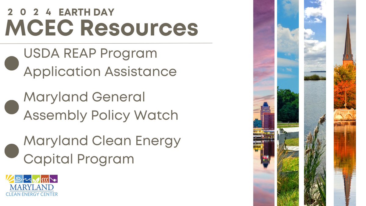 April is #EarthMonth | Here are 3 resources MCEC provides Maryland residents, businesses, and institutions! #EnergyForAll
