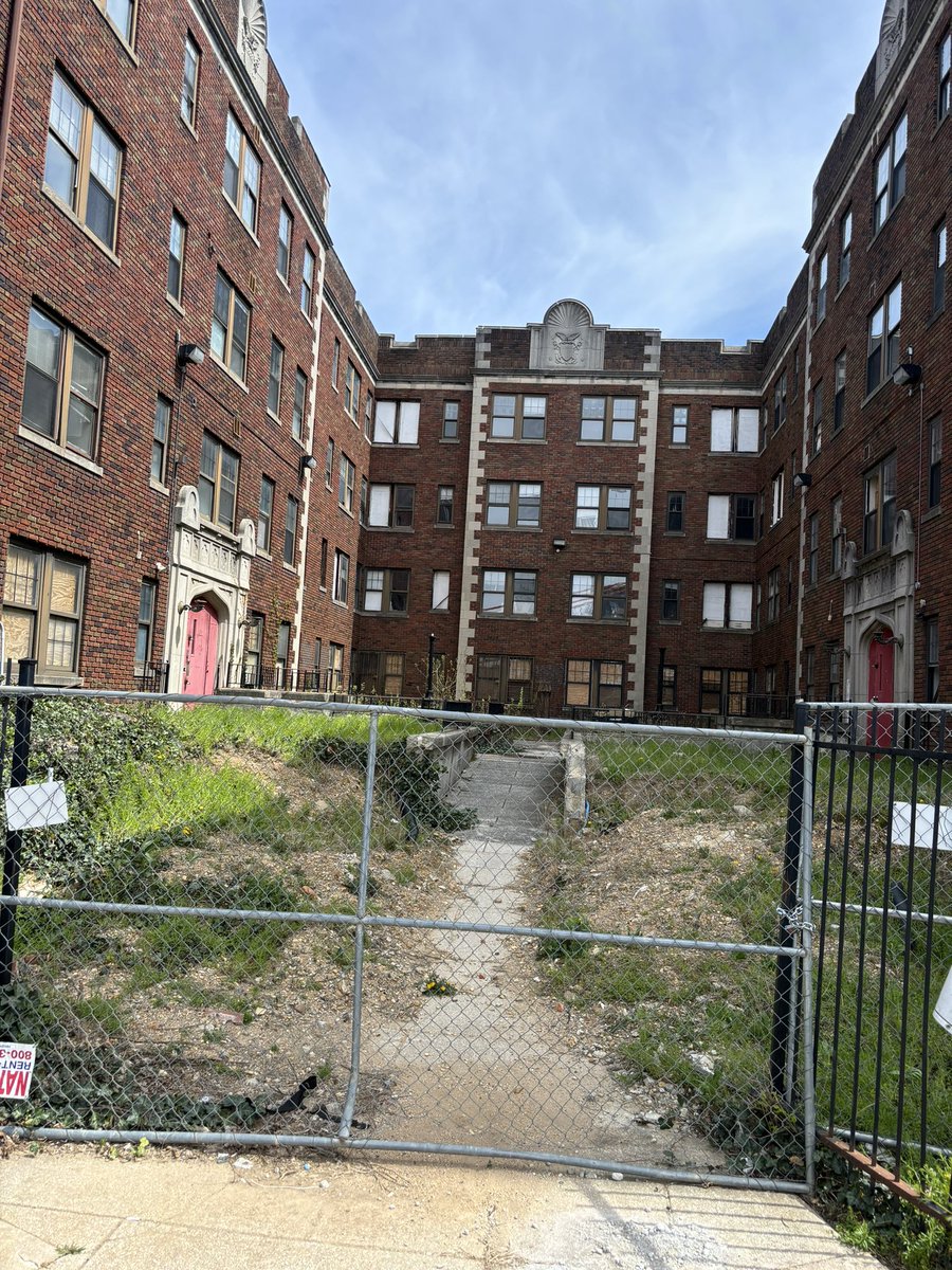 Periodic reminder that six years after local slumlords SBG management forced all of their low-income tenants out of the Dorsett and Admiral Court apartment buildings in west philly to “renovate” them, they are just still standing there empty and disintegrating.