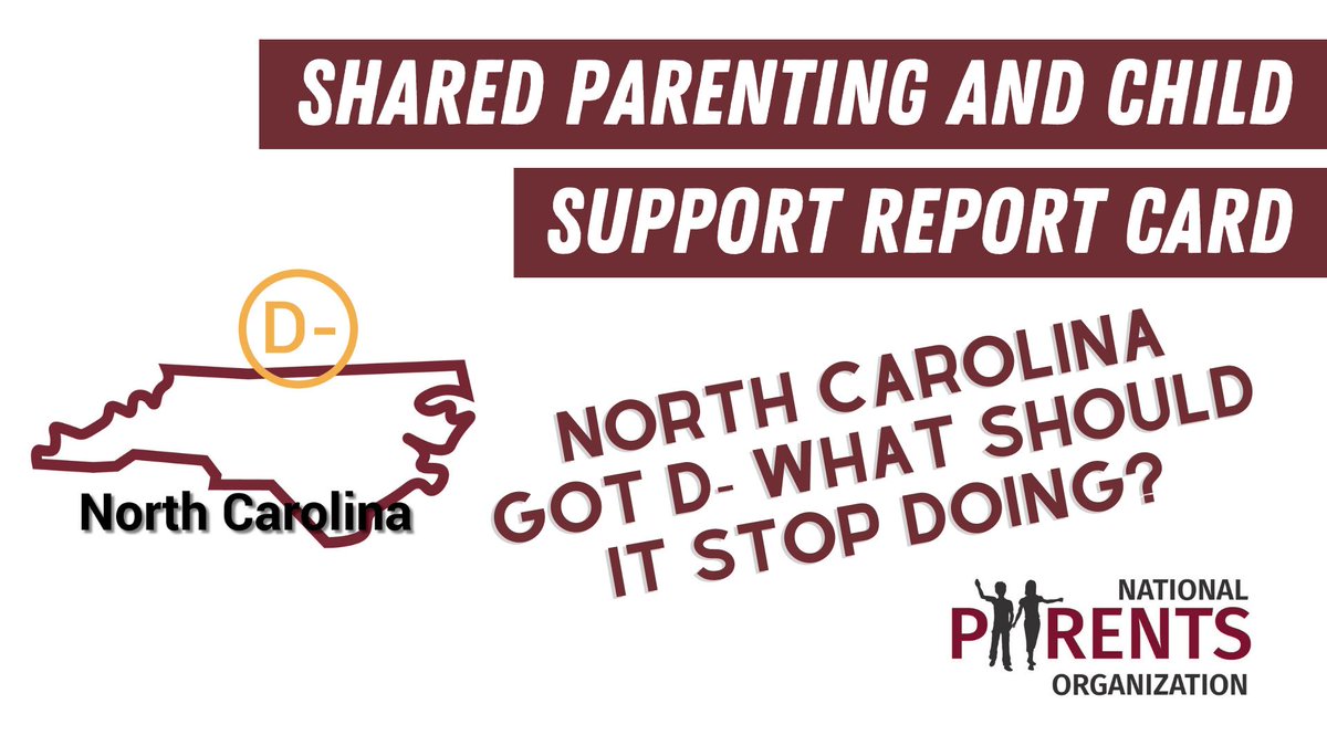 The beautiful state of #NorthCarolina got a D- on the Child Support and Shared Parenting Report Card. Read why their child support laws do not encourage shared parenting!

Visit sharedparenting.org/csreportcard to download the report today! #NC