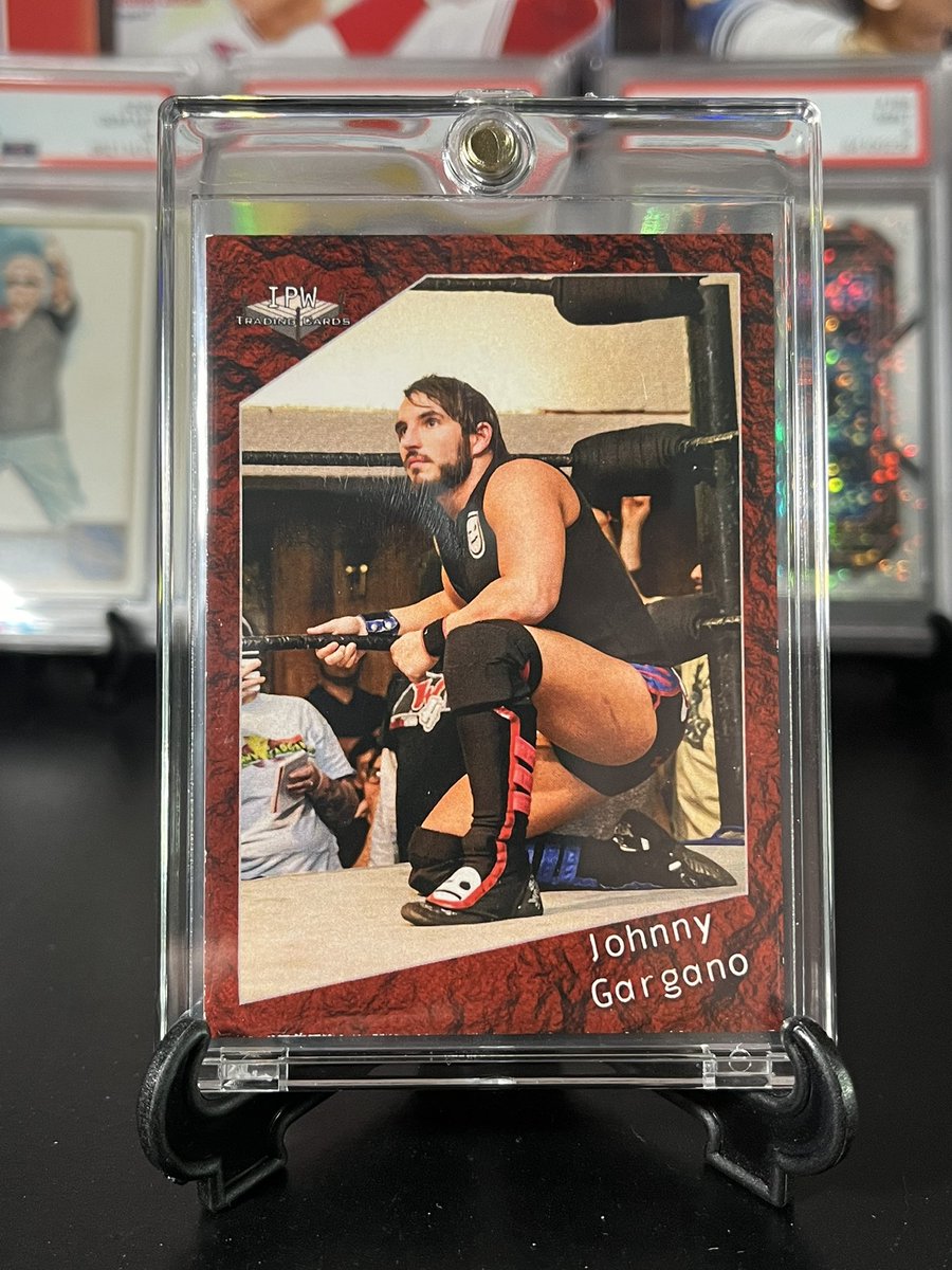 HUGE thanks to @CardboardPicker for the deal on this PC grail!! The 2015 IPW @JohnnyGargano rookie card!! These are super tough to find - very thankful to have gotten a great deal! #wrestlingcards