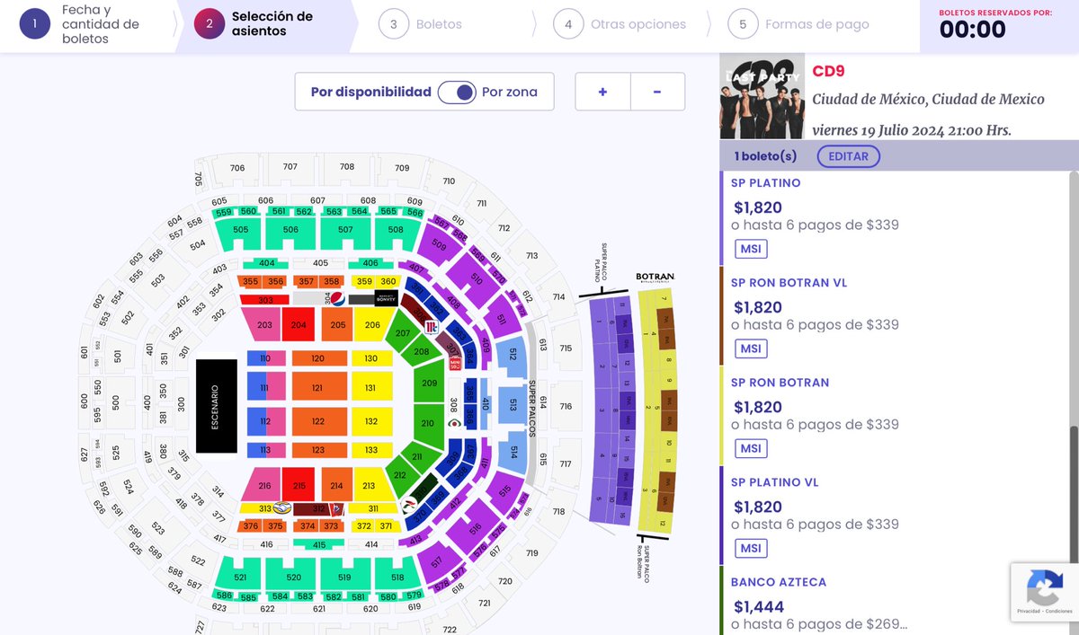 Precios para CD9 en la Arena CDMX