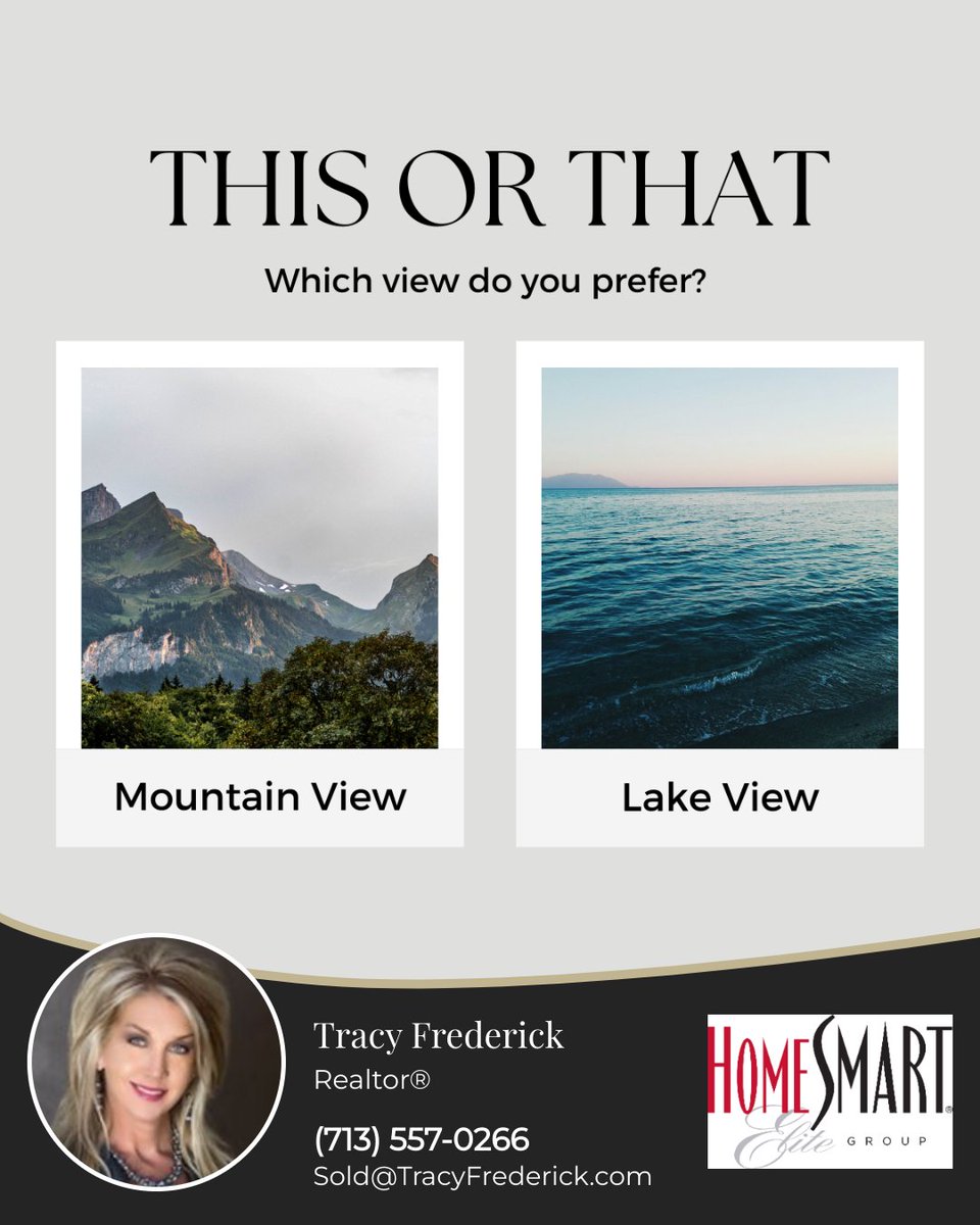 Wake up to your dream view every day. Mountains or lake, which is it? Let's make that dream home a reality.

#FriendswoodRealtor, #Realtor, #LeagueCityRealtor, #ClearLakeRealtor #GalvestonRealtor #HoustonRealtor #BeltwaytoGalvestonRealtor #PearlandRealtor #YourhometownRealtor